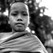 young novice monk in a buddhism temple