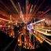 View from The peak with zooming effect, Hong Kong
