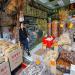 A seller of dry seafood, one of Hong Kong specialities