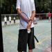 Terrain de badminton dans un parc.